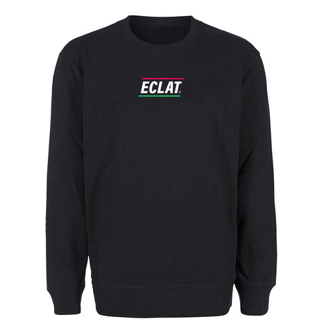 Pizza Place Embroidery Sweater (Black)
